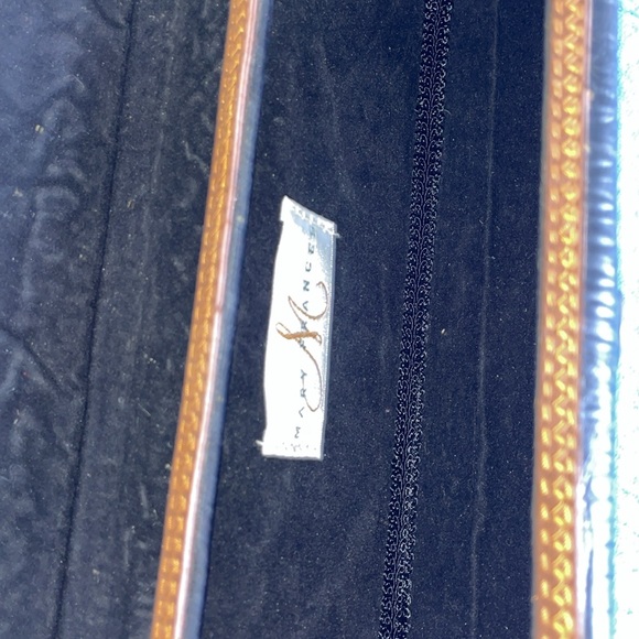 Vintage Beaded Leather Baguette Handbag. - Picture 6 of 9